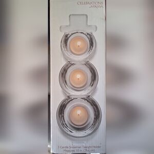 Mikasa Celebrations Snowman Candle Holder